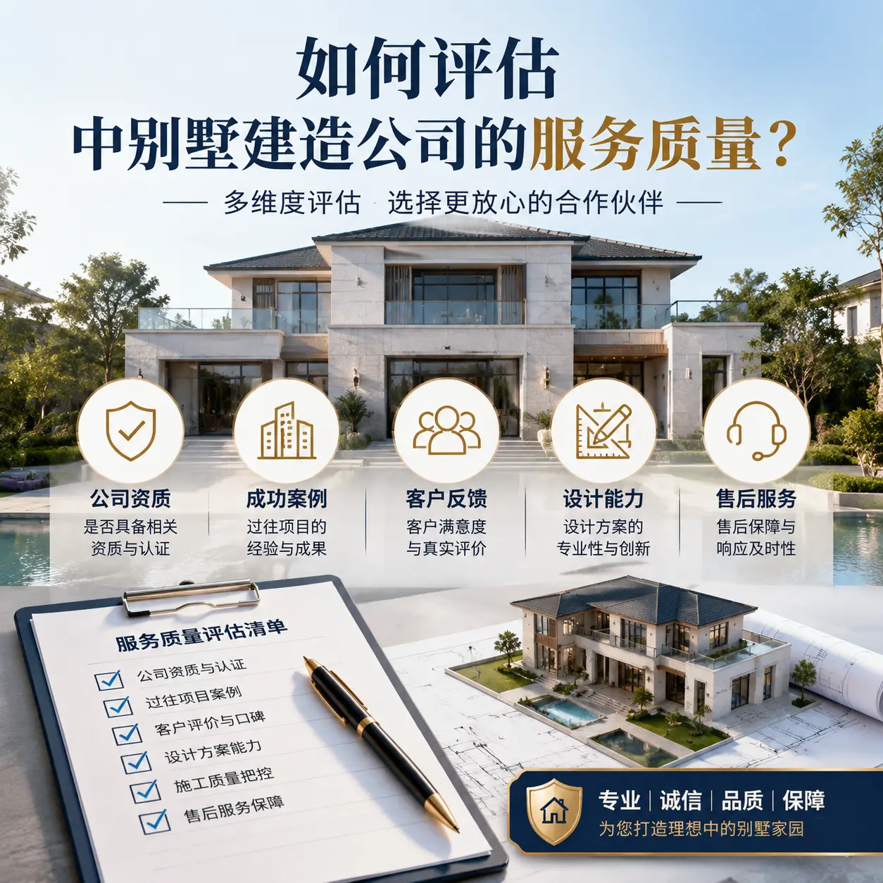 如何评估 贵州 中别墅建造公司的服务质量？