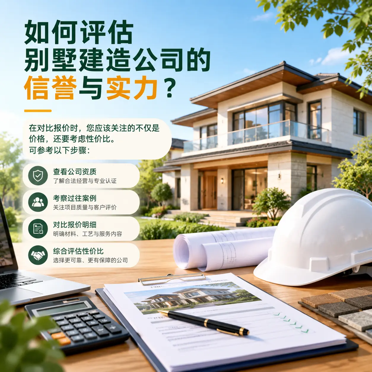 如何评估 贵州 别墅建造公司的信誉与实力？